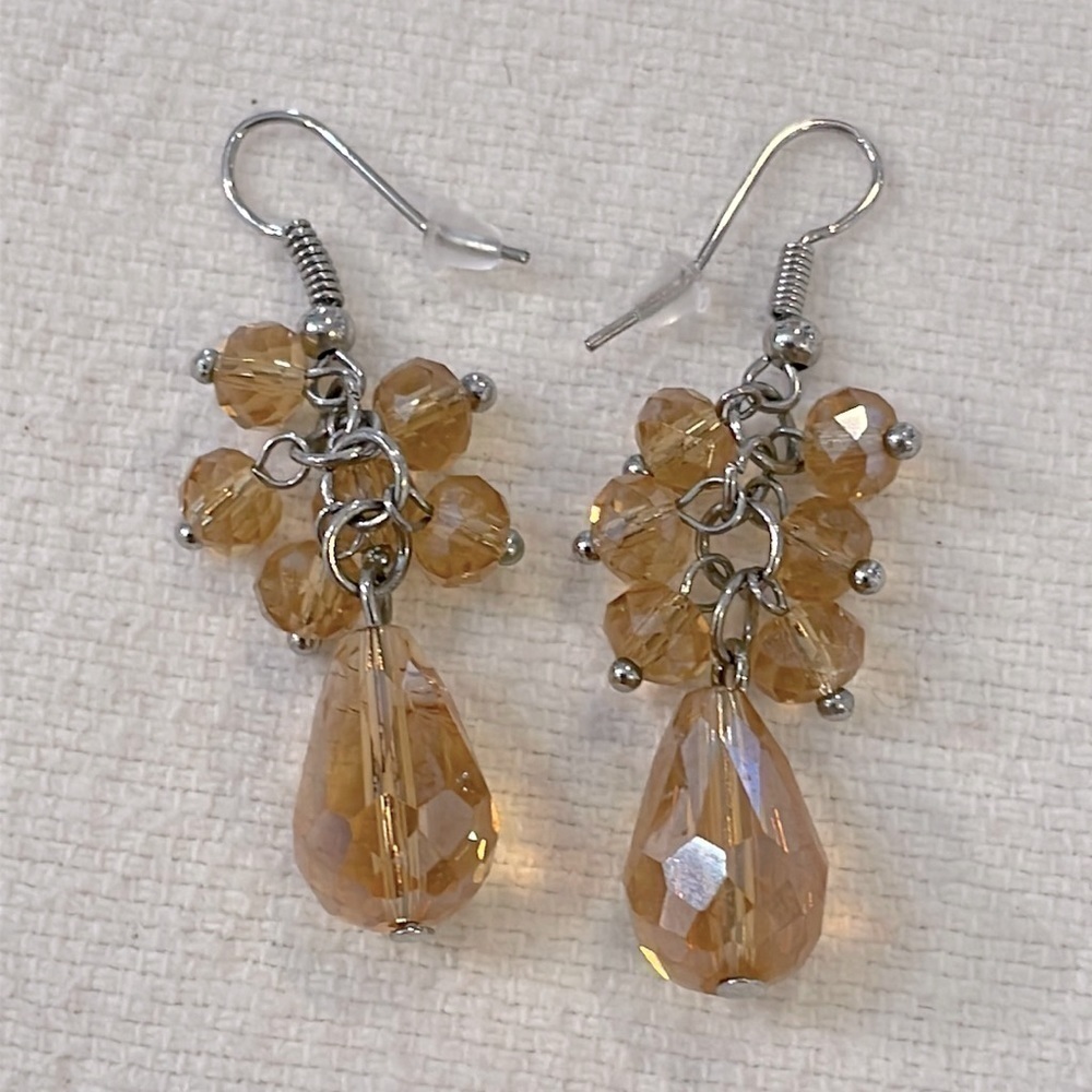 💐5/25 dangle cluster faceted acrylic crystal beads